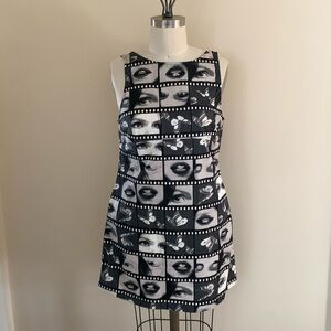 Urban Outfitters Film Strip Black &White Mini Dress Size Medium